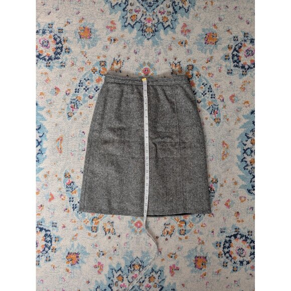 Vintage 90's Talbots Gray Wool Blend Pencil Skirt - 4 Made in Hong Kong - Picture 8 of 9